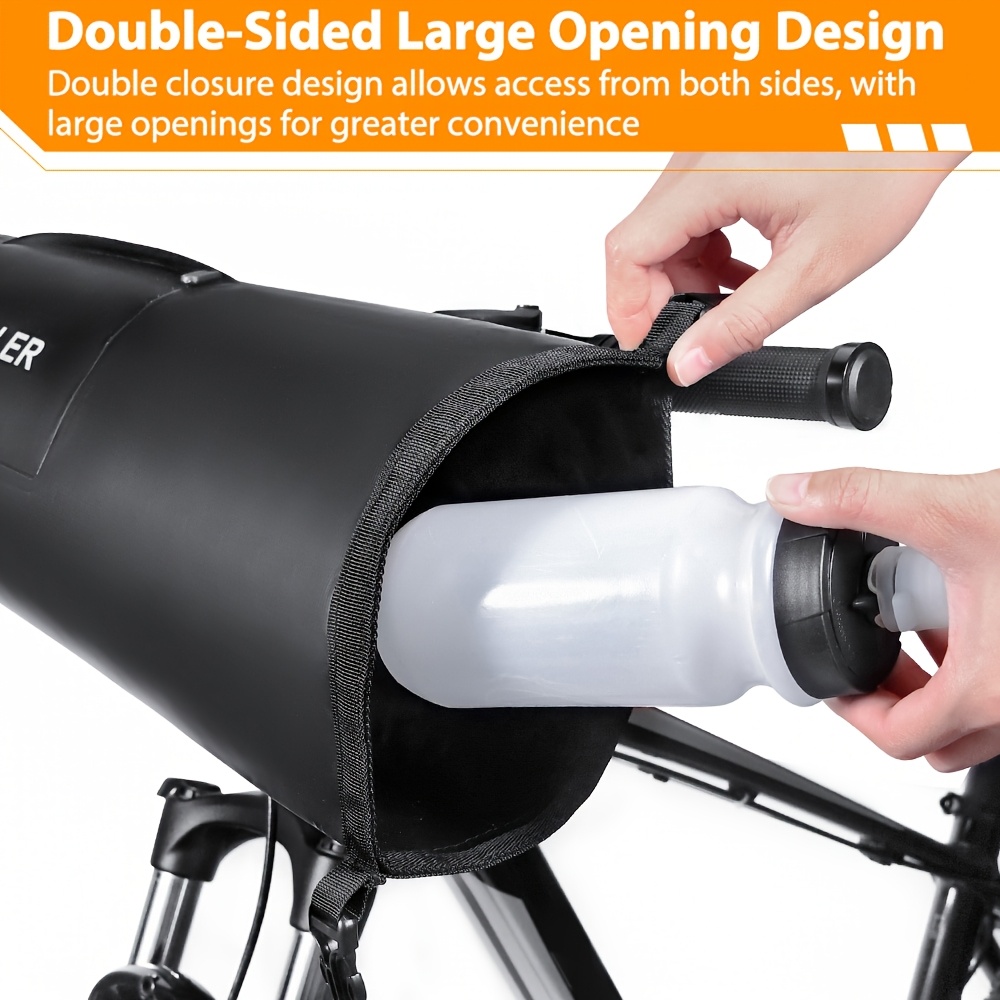 NEWBOLER Bicycle Handlebar Bag, 7L Large Capacity Bike Bag, PVC Bike Front Bag, Suitable for MTB Road Bike, Bike Handlebar Bag Cycling Accessories