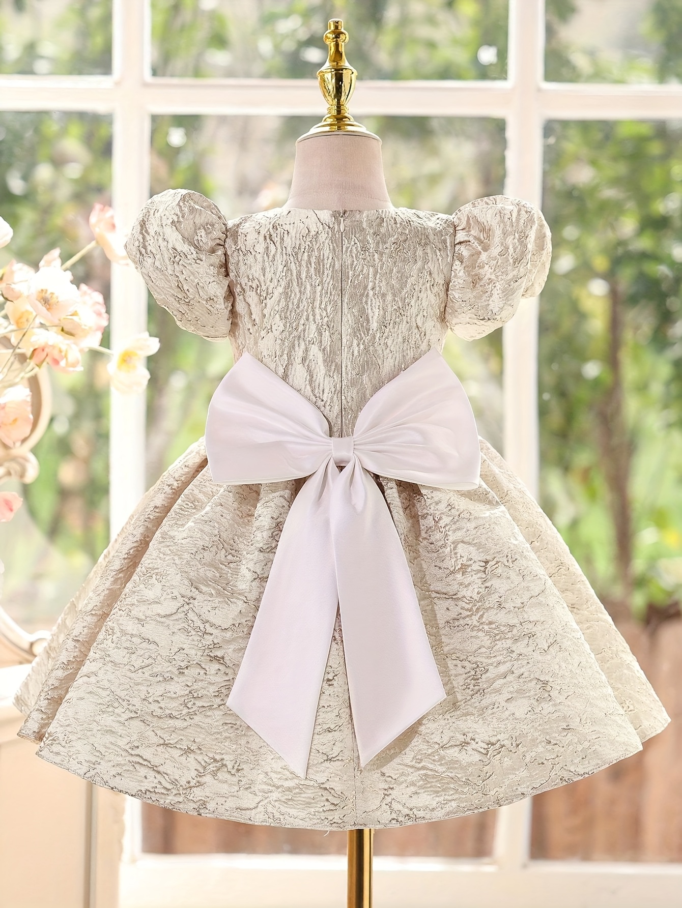 fluffy birthday dress Fluffy party Dress In Brown 130cm 5-6 YEARS