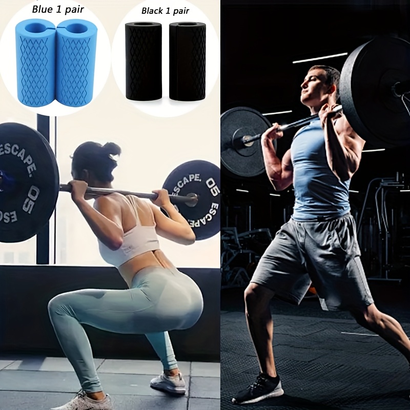 2pcs silicone grip gloves non slip relieving durable exercise handles for dumbbells barbells black blue men women exercise grip aid silicone material 5