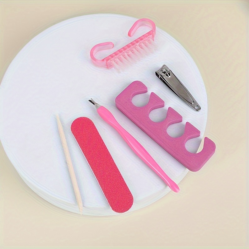 

6pcs Kit - & Pedicure Set Polishing File, Pusher, Double- Strips For , Feet &