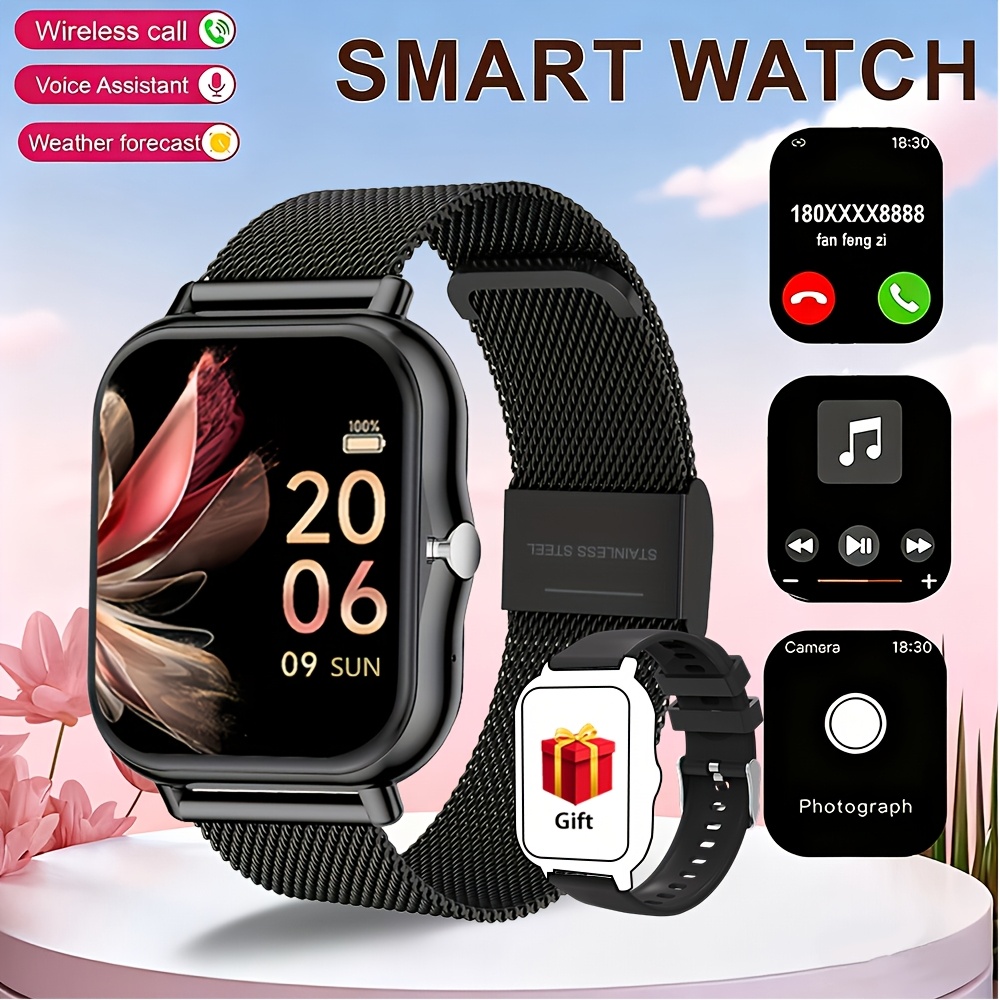 2.01-Inch Full Touch Screen Silicone Strap Smart Watch