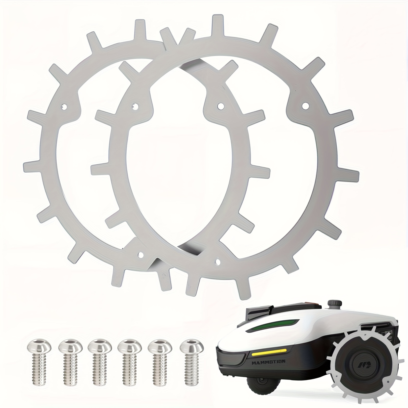 E-shop RISELION Kompatibel mit Mini Roboter-Rasenmäher – Hochleistungs-Edelstahlspikes mit Schrauben, Rutschfester Rasenbelüfter für , Zubehör für