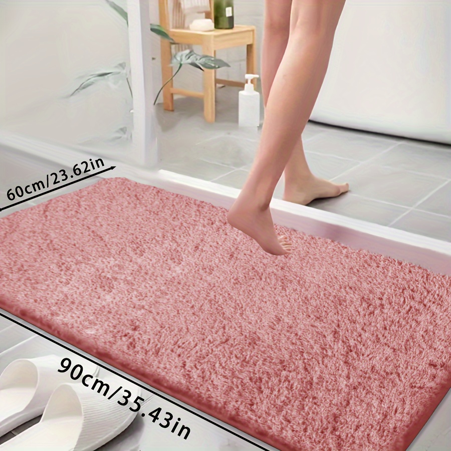 

1pc Fleece - Bathtub Mat, Absorbent Bathroom Rug, - , , Accessory, Bathroom , Laundry Mat, Entrance Pad