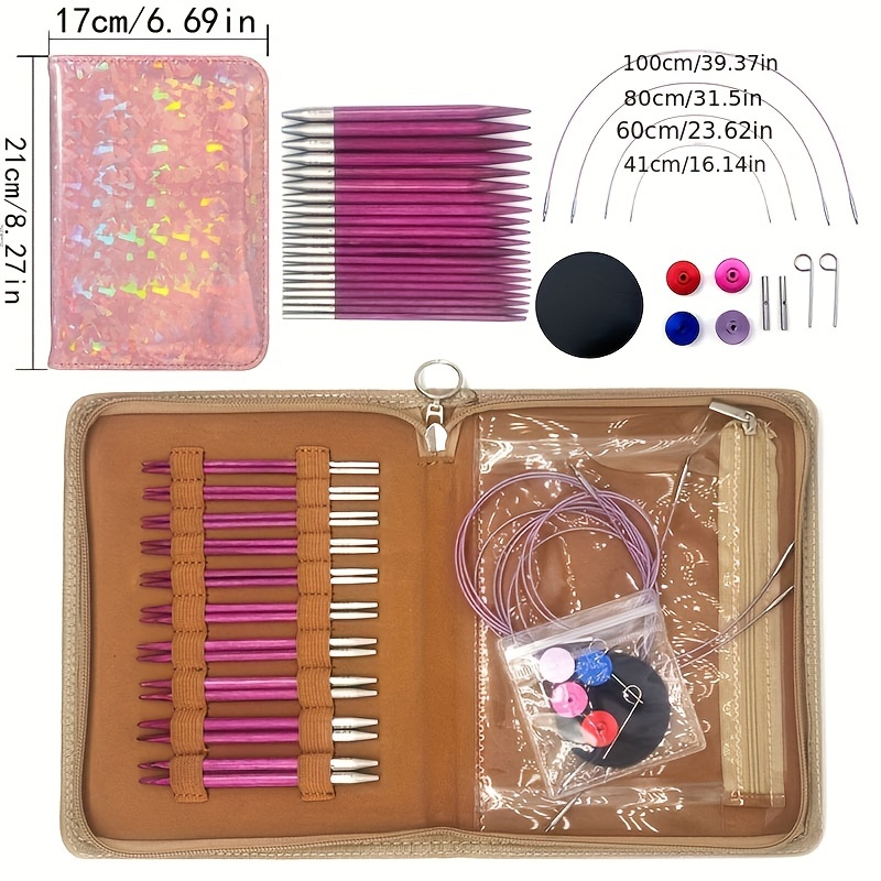 

Wood Set, 10 Pairs Of Detachable (3.0mm-6.5mm), Knitting Accessories