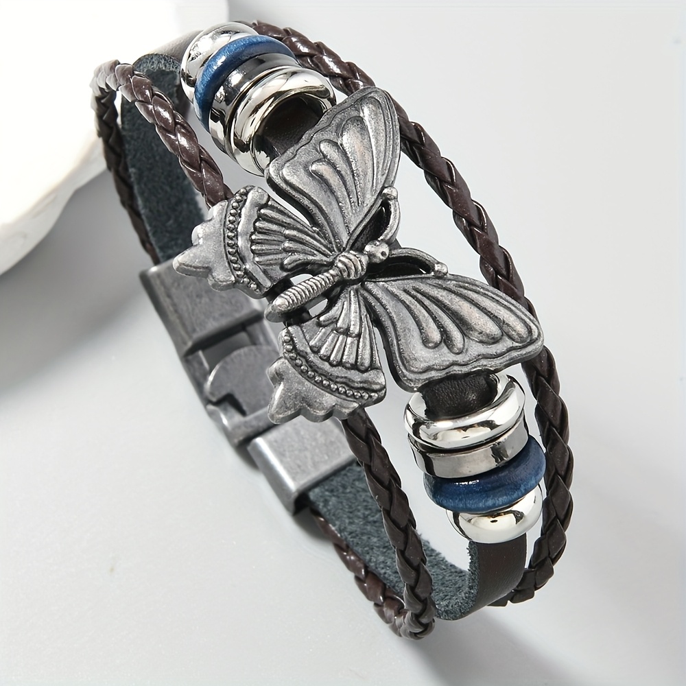 TEMU 1 bracelet de perles papillon style bohème, cadeau décontracté et tendance pour hommes et femmes