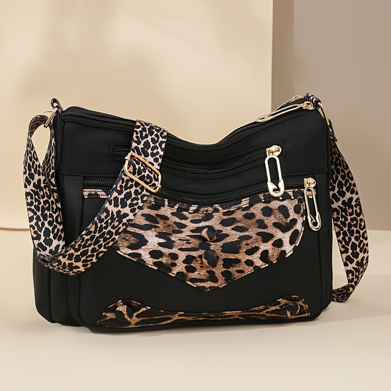 Image of Classic Fashion Women's Shoulder Bag, Individual Leopard Print Unique Visual, Zipper Diverse Storage Needs, Premium Hardware Buckles Showcase Exquisite Texture