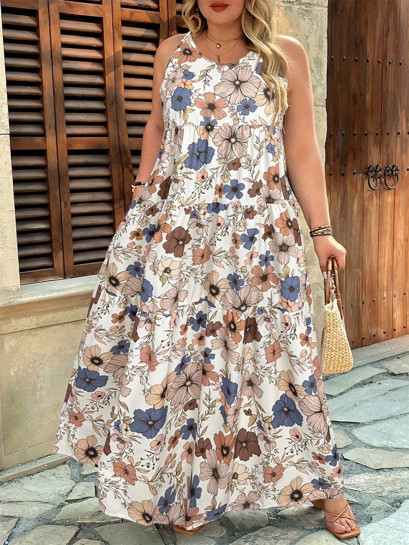 knee length dresses for ladies Auselily White Long Sleeve Maxi Dress  Recycled Threads