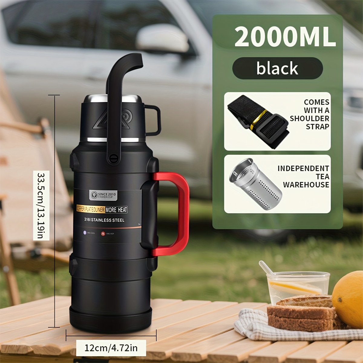 1pc Large Capacity Insulated Bottle, Insulated Kettle, Insulated... product image 18