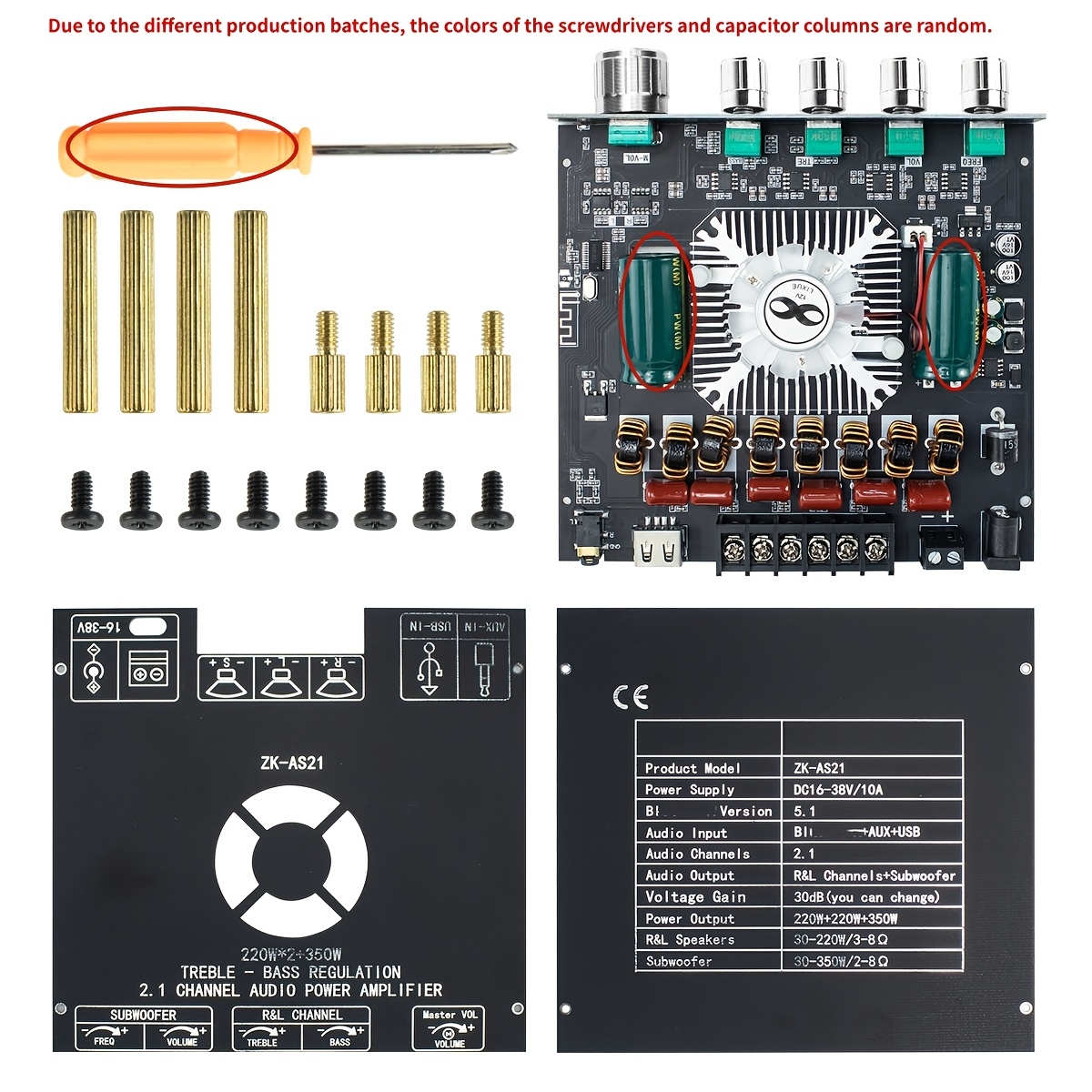 tpa3255 bt 5 1 power amplifier board stereo 2 1 channel - Temu