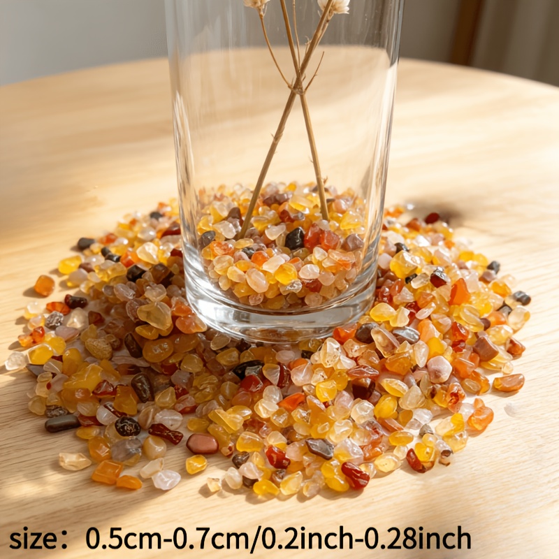 521pcs Natural Yellow Agate Decorative Gravel