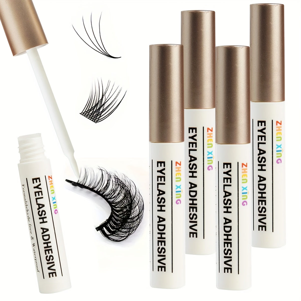Image of 4-pack 20ml Eyelash Glue Waterproof, Natural Look, Latex-free Suitable For Eyelash Extension Super Long-lasting Eyelash Extension Glue Non-irritating And Quick-drying