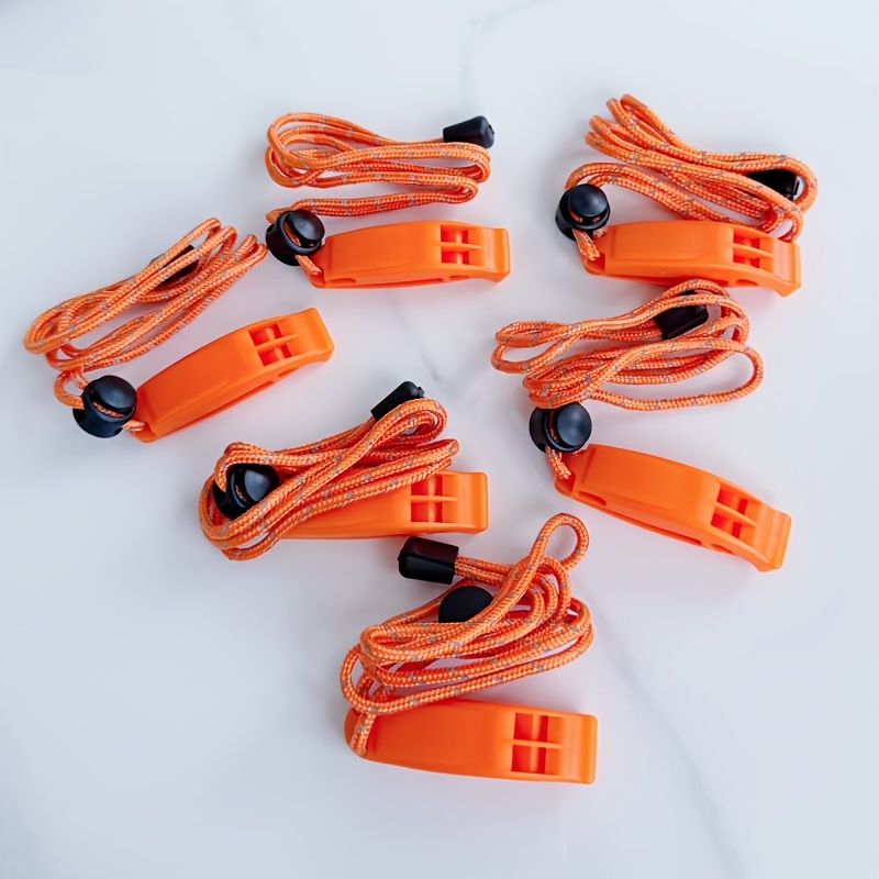 TEMU 3/6pcs Sifflets de sécurité d'urgence ultra-puissants (lanière incluse), adaptés à la sécurité et à la survie dans des scénarios que le kayak,