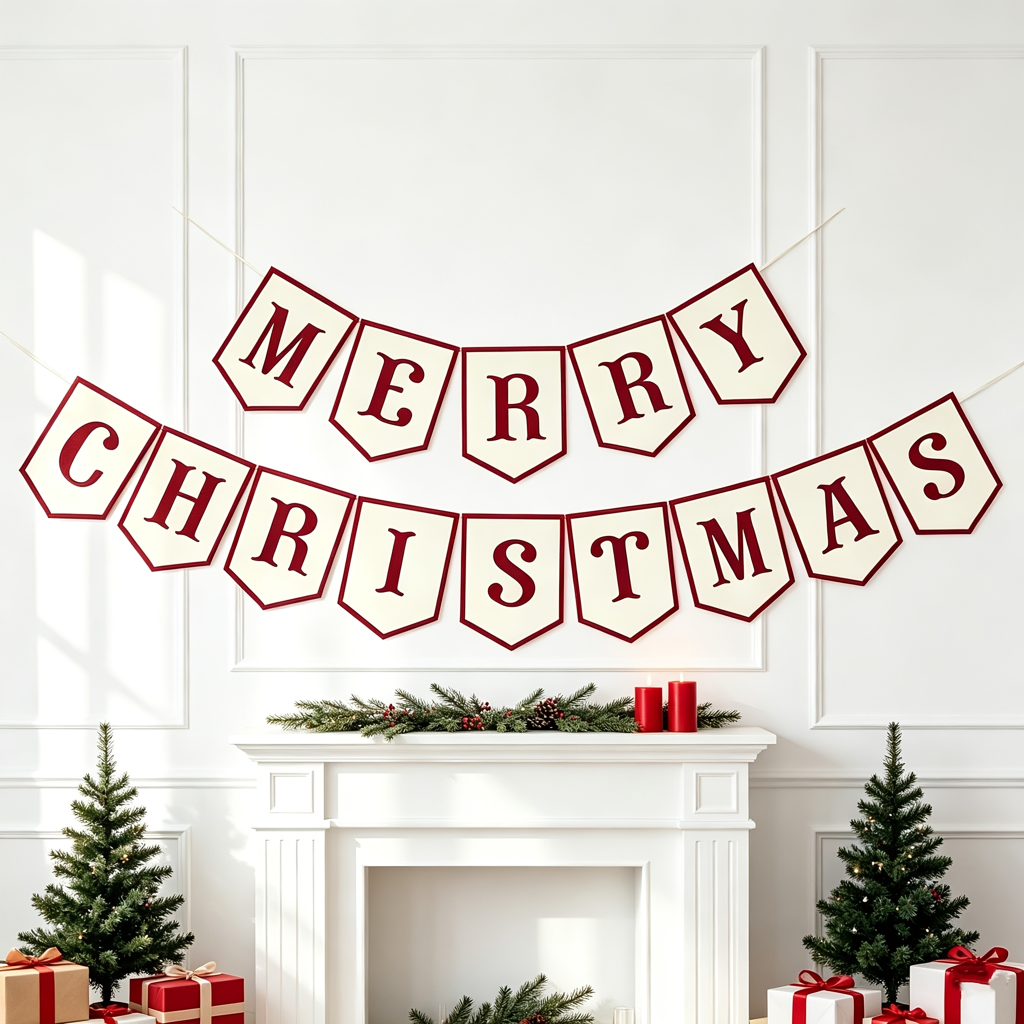 TEMU 2d Door Banner 2pcs, Merry Christmas Banner, Christmas Decorations, Indoor Hanging Decorations, Christmas Indoor Banner, And Christmas Party