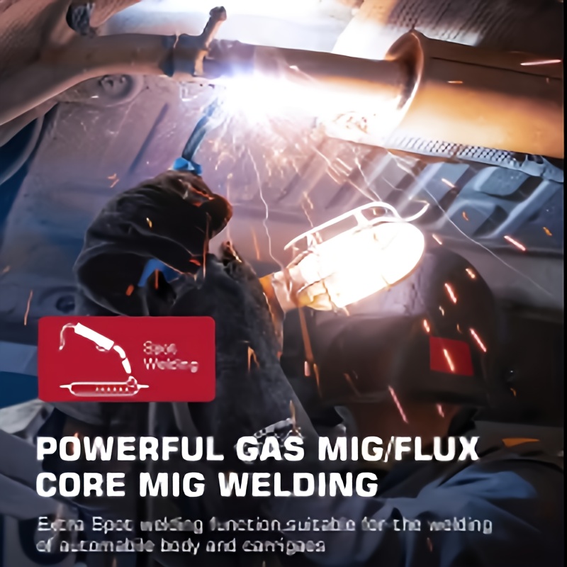 MIG-350/MIG-250 3 In 1 Welding Machine, 110V 60Hz 105A Gasless MIG/Stick ARC Welder With Orange Rubber Case, Complete Starter Kit Include Welding Wire, Rods, Mask Gloves, Portable Welder For Beginners Home Industrial Repair