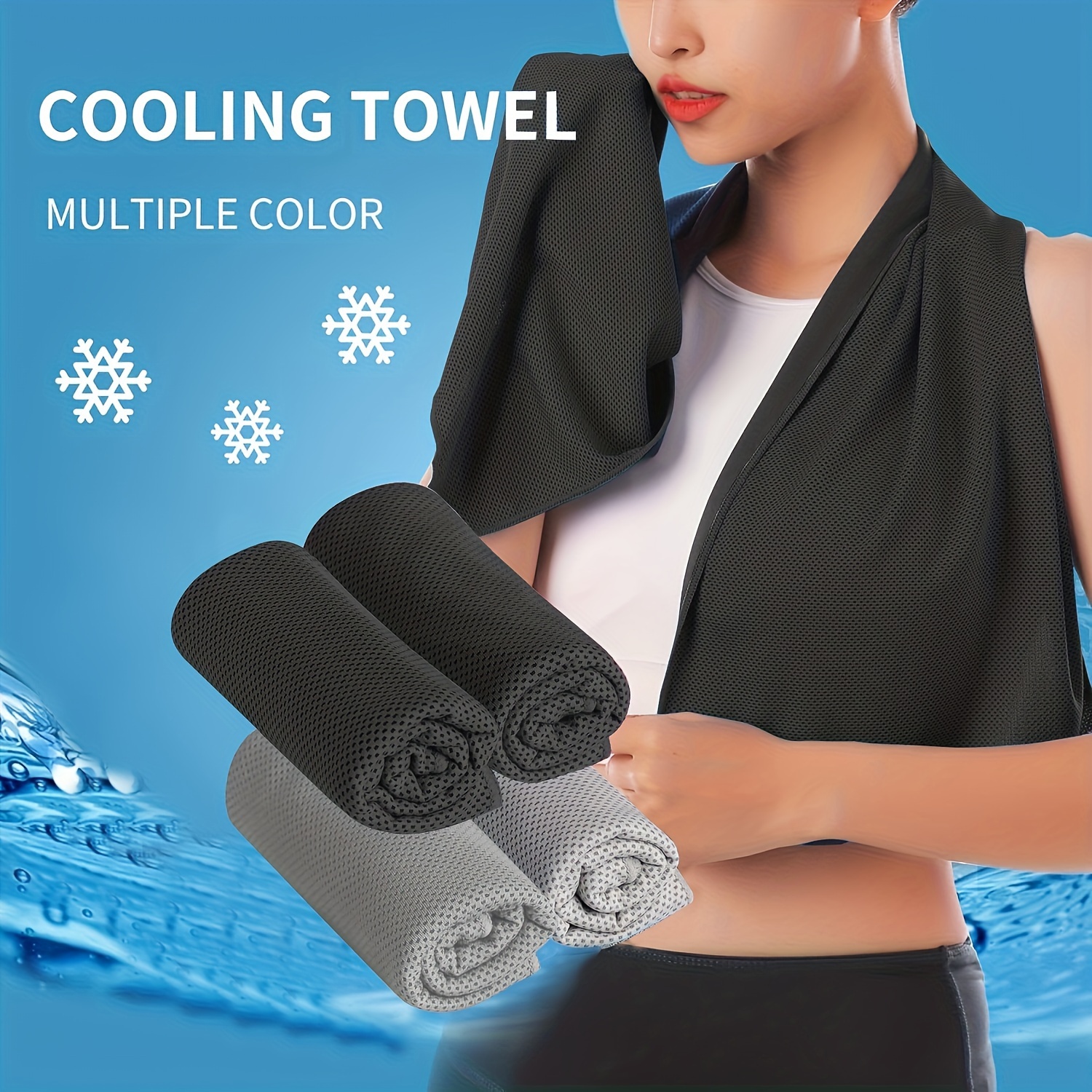 

4 Cold Towels (black*2, Gray*2)