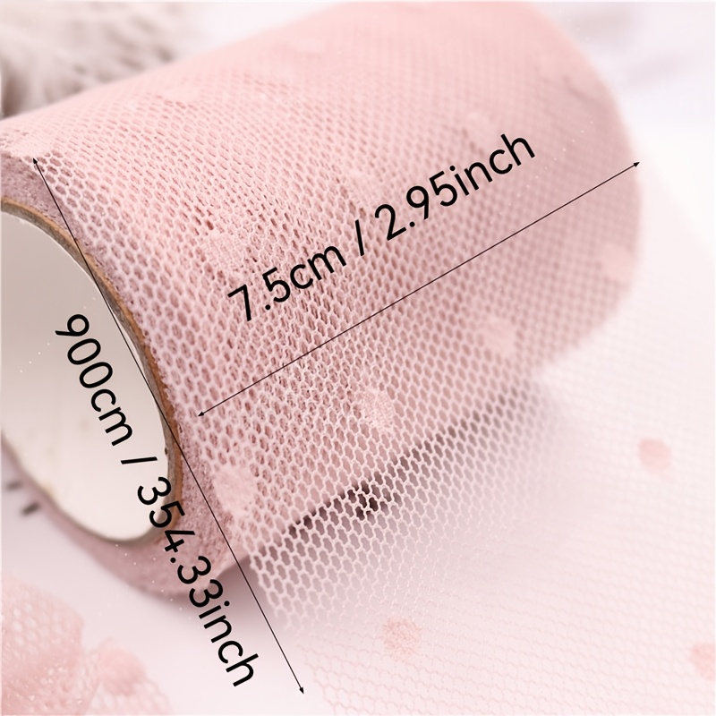 TEMU Nastro a rete intrecciato a di in nylon ed elastico da 9 , nastro a , nastro decorativo per confezioni regalo e bouquet, nastro per decorazioni