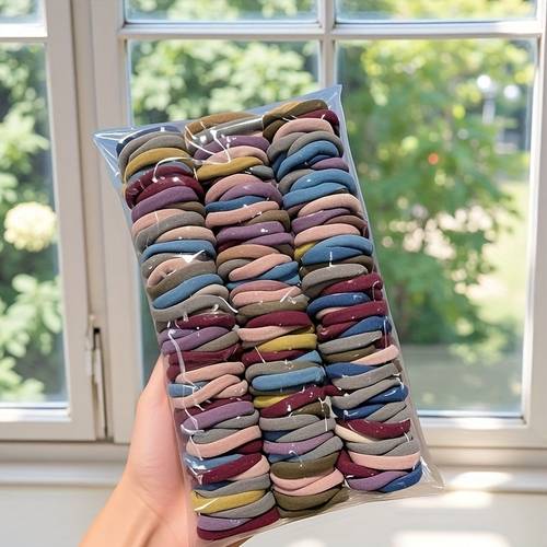 90pcs 60pcs 30pcs womens hair accessory set retro bohemian headband high seamless hair tie durable elastic ponytail hair tie girls mixed color band set holiday gift