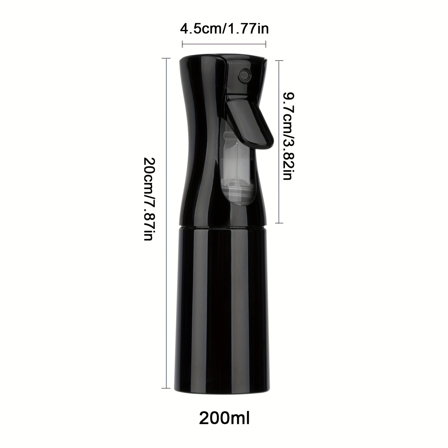 [wanmei] 200ml Mister Spray Bottle Cosmetic Sprayer For Hair Continuous Spray Bottles, Ultra Fine Mist Water Sprayer For , Cleaning, Plants, Pets, Barbers, Salons