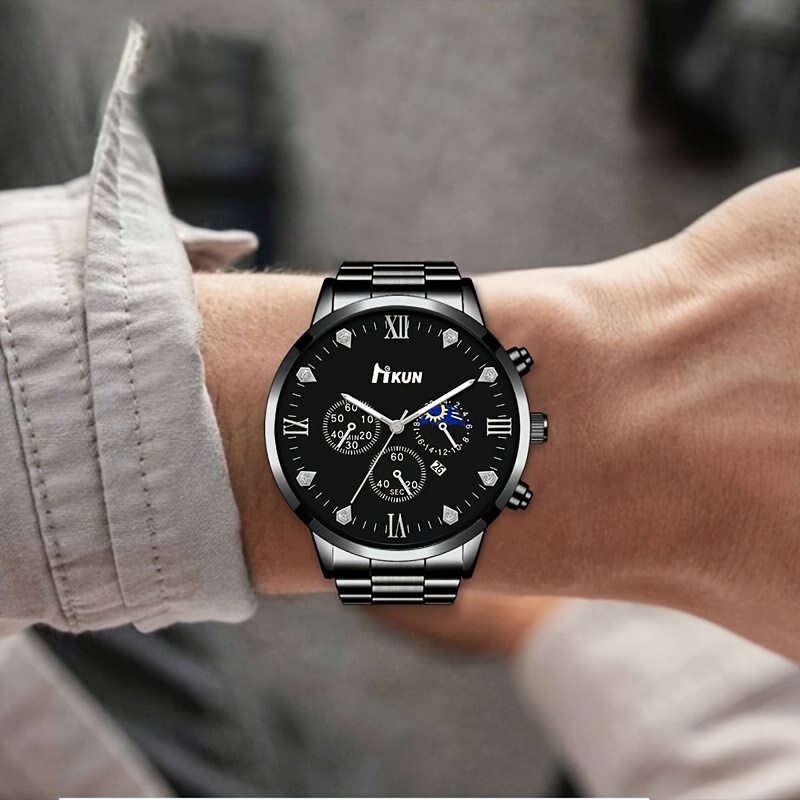 Men's Quartz Watch 6pcs Anniversary Birthday Gift Set