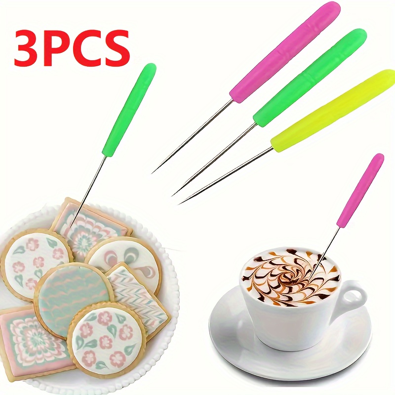 

3 Pcs Baking Styling Needles - Perfect For Easter Decorating: Diy Cake And Cookie Decorating Tools, Stainless Steel Needles, Suitable For Parties And Gatherings