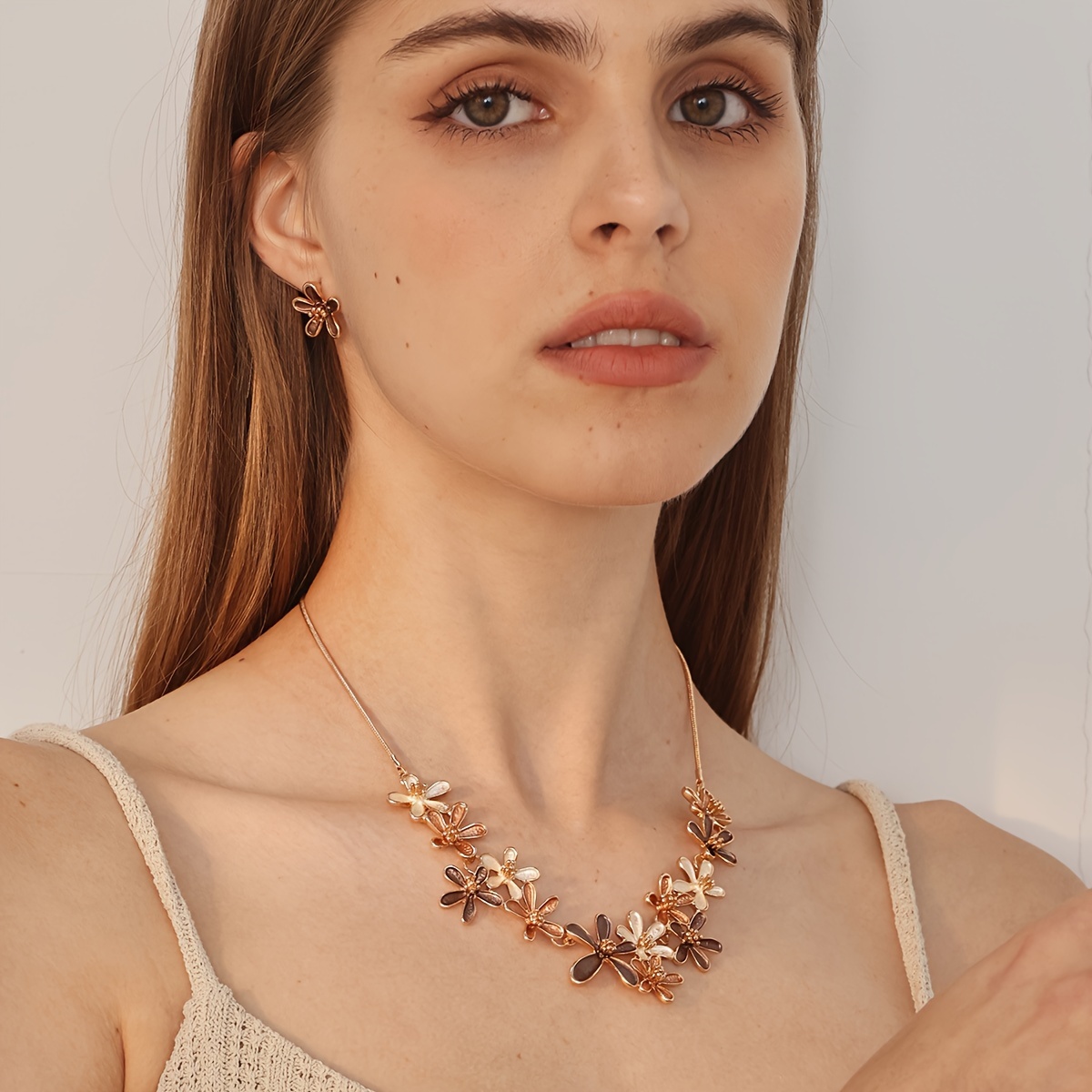 Boho Lucky Flower Jewelry Set for Women