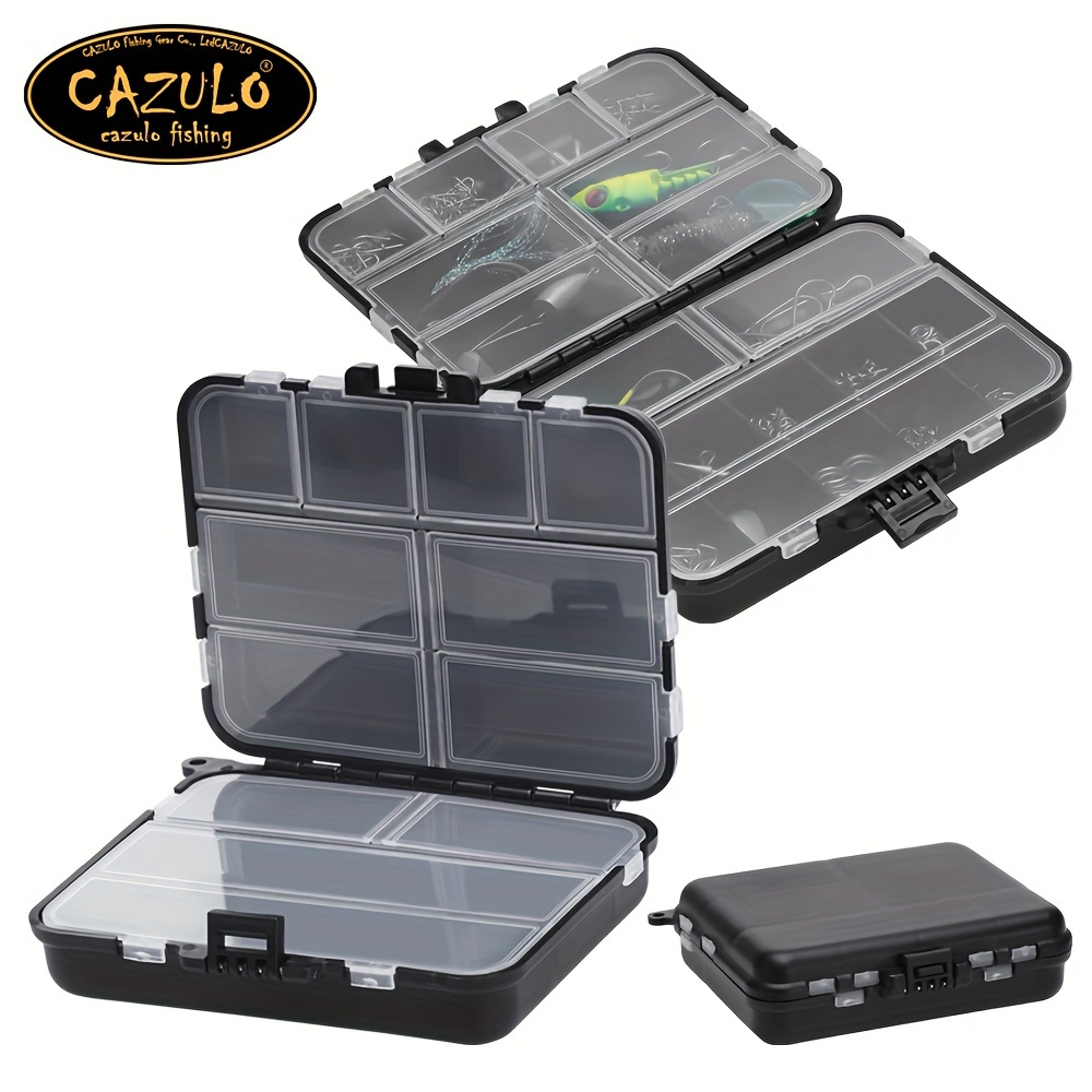 

1pc Cazulo Portable Fishing Tackle Storage Box, Double-sided Lure Hook Organizer, Abs Material, Flexible Mobile , Waterproof, Corrosion Resistant, Multi-functional Accessory Case For