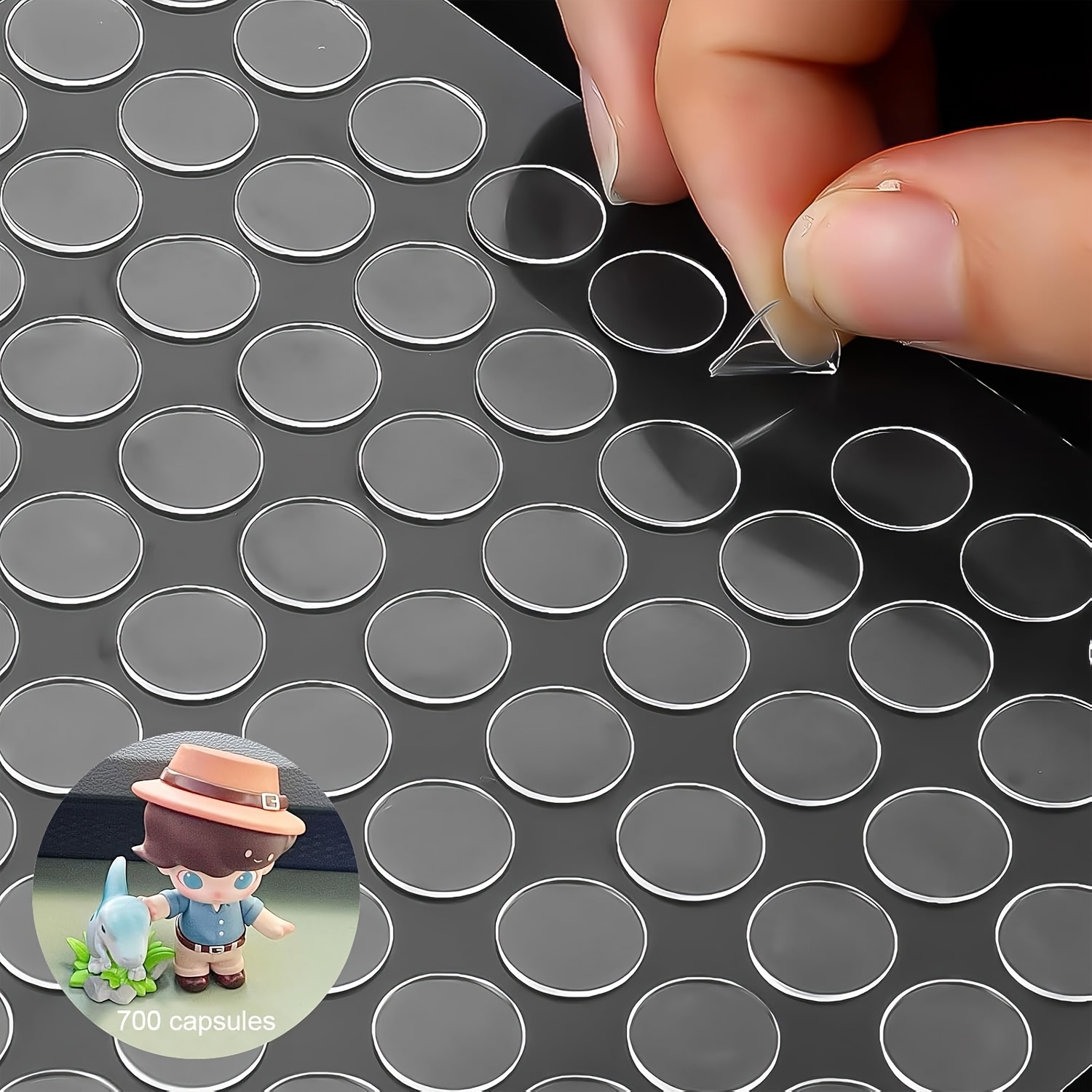 500pcs of powerful and invisible double sided   dots transparent   round stickers sticky tack putty removable clear   nano dots for photos posters versatile use in offices and homes and balloon decorations for holiday parties