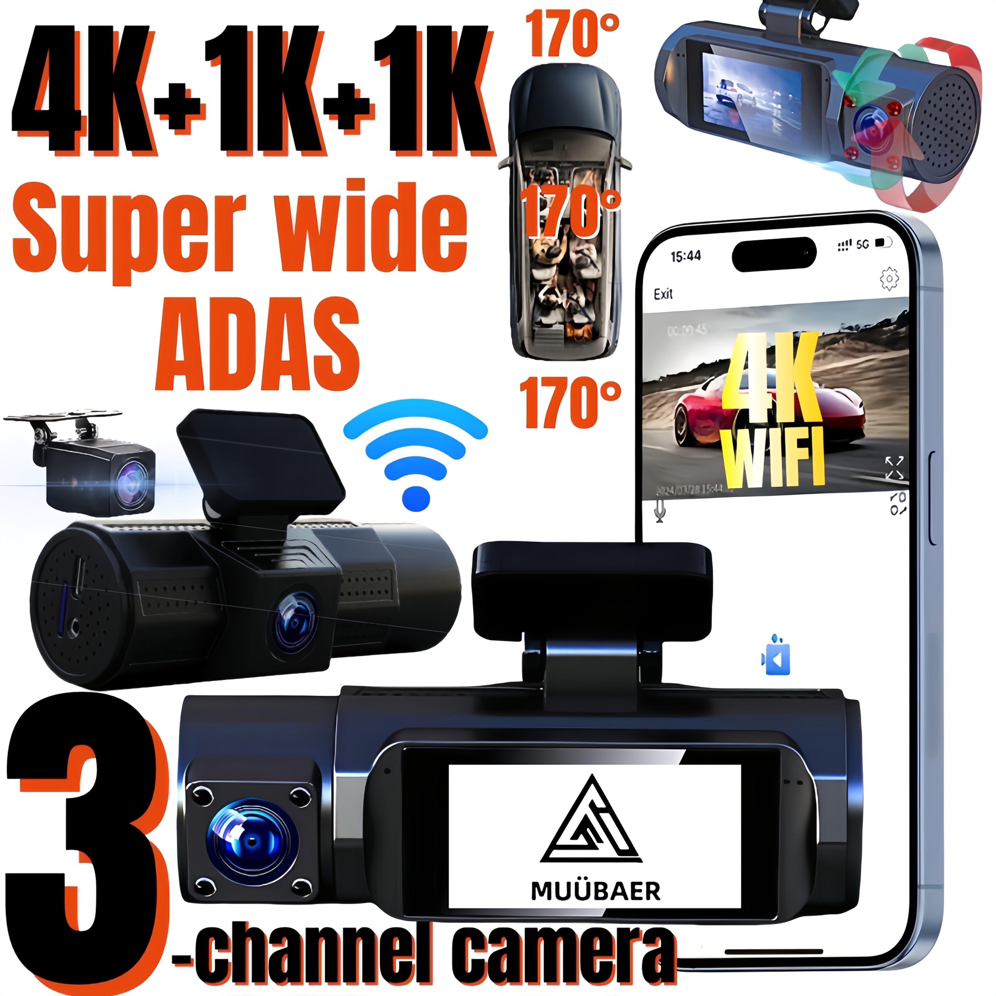 Loop Recording Toguard Dual Dash Cam With Ir Night Vision TOGUARD