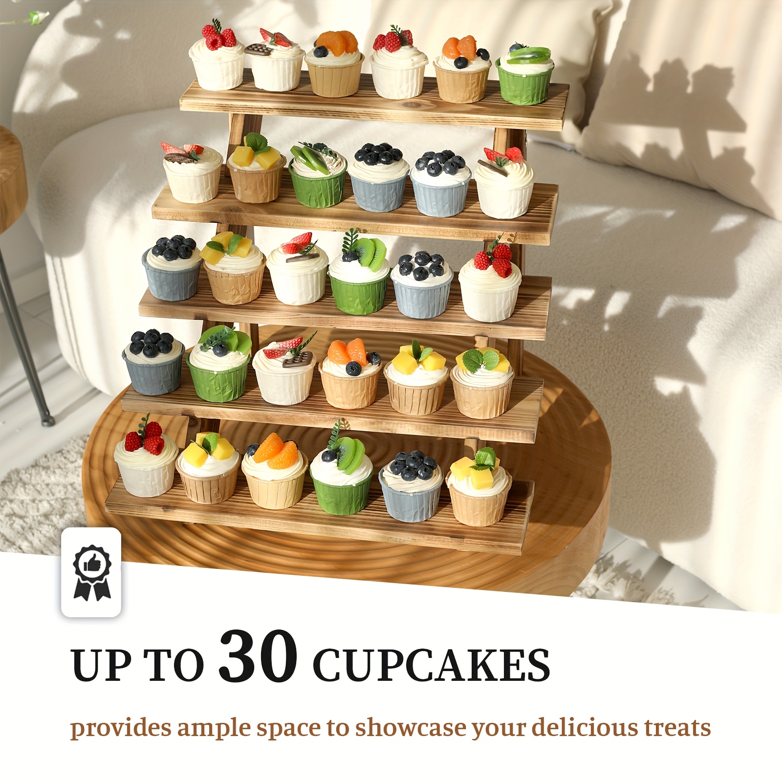 Support à Cupcakes 5 Niveaux Kitchen Collection Blanc, Neuf