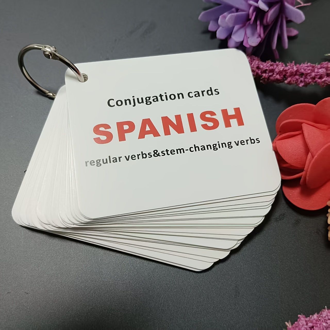 E-shop Spanische Konjunktionskarten für Anfänger - Regelmäßige & Stammändernde , Vergangenheits-, Präsens- & Zukunftszeiten, Englisch-Spanisches