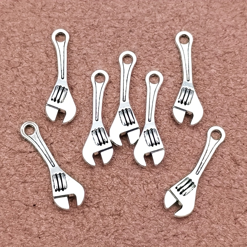 TEMU 17pcs Wrench Charm Pendant, Bohemian Style Jewelry Accessories, Handmade Making Bracelet, Necklace, Earring Accessories 24mm