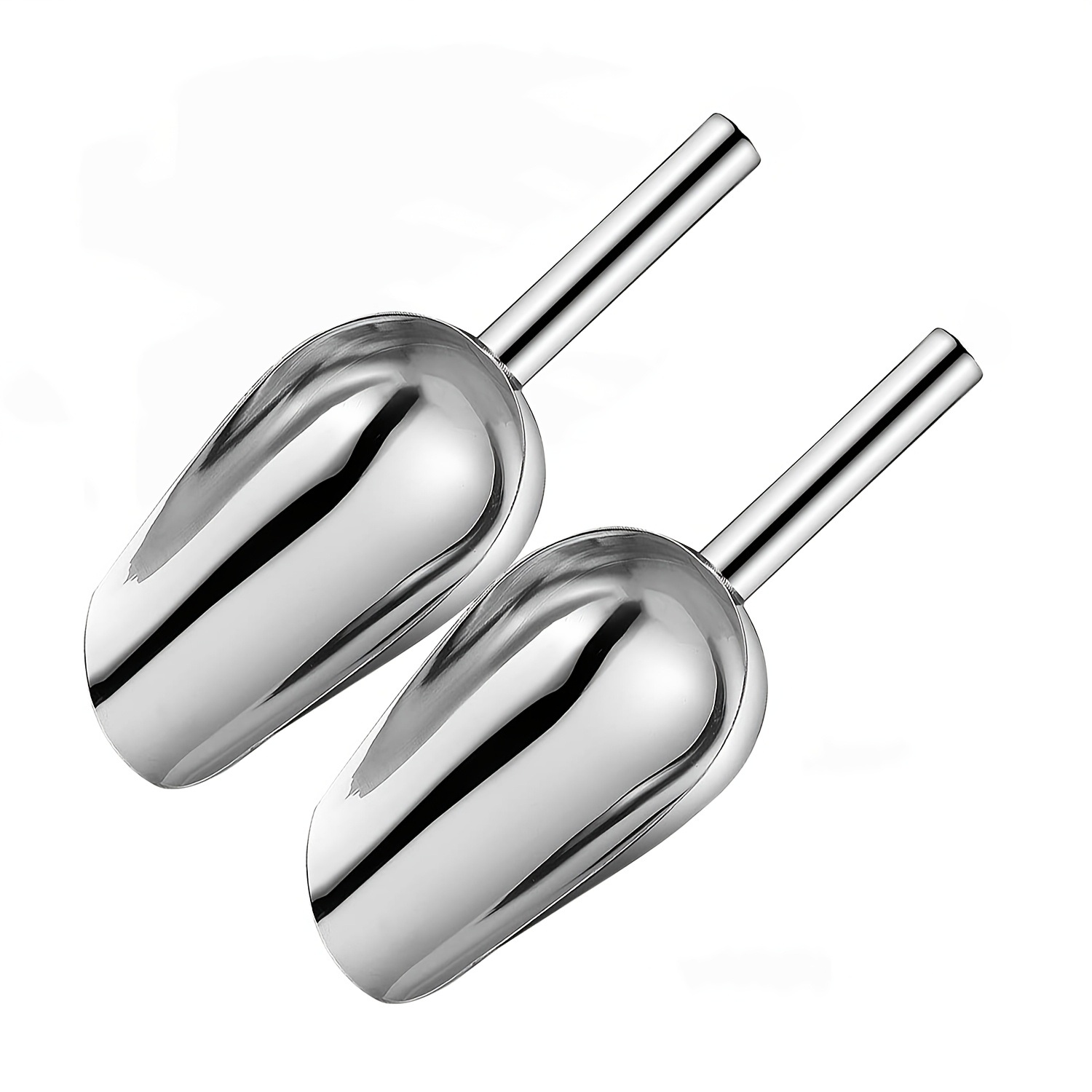 TEMU 2pcs Of Thickened Stainless Steel Ice Shovels, The Length Of The Shovel Surface Is 16 Cm. Multi-functional Metal Shovels With A Thickened And ,