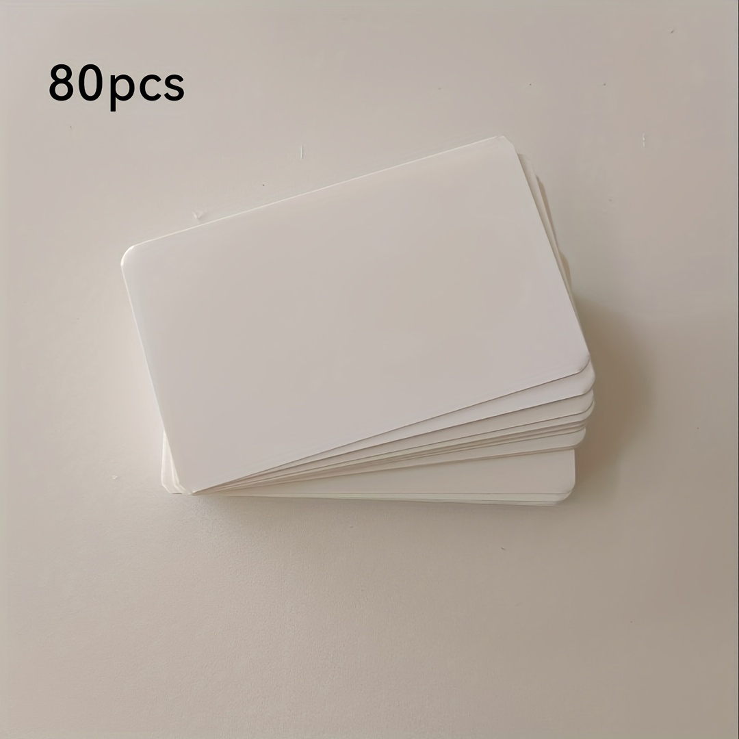 E-shop 80 Stück Blanko Kraftpapier Nachrichten Karten - Matte Oberfläche, Hellbraune & Weiße Grußkarten für Einladungen, Geschenke und Bastelarbeiten