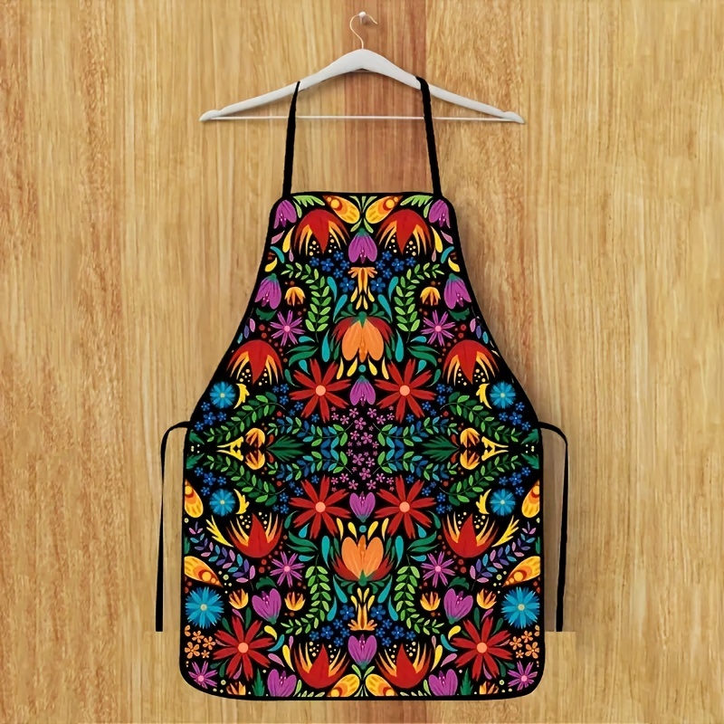 

Mexican Style Apron For Cooking, Baking, And Bbq - Polyester Material, Woven Design, Kitchen Accessory