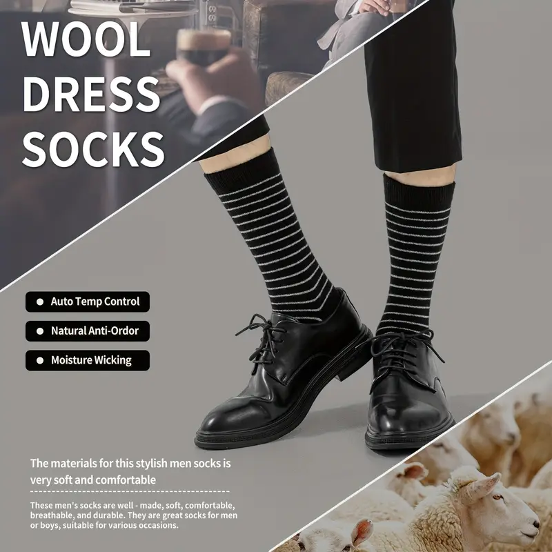 6 pairs wool wool dress socks men women breathable sweat - Temu 6 pairs wool wool dress socks men women breathable sweat - Temu