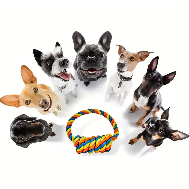1pc knot dog toys for large breeds assorted colors tough chew toys for heavy duty dental rope toys kit for medium large dogs indestructible puppy teething chew tug toy set dog teeth cleaning bite resistant design Product details 4
