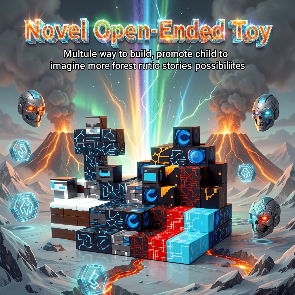 100pcs 3D Stereoscopic Magnetic Building Blocks Set