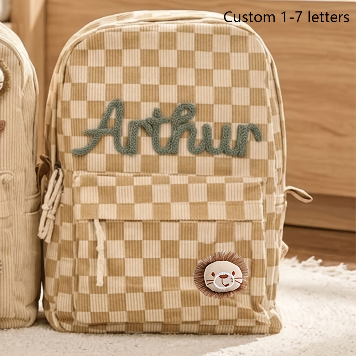 TEMU [customized] 1pc Personalized Handmade Backpack, Outdoor Travel And Leisure Bag, Printed With Strawberry/ Pattern, Stylish And Easy Backpack,