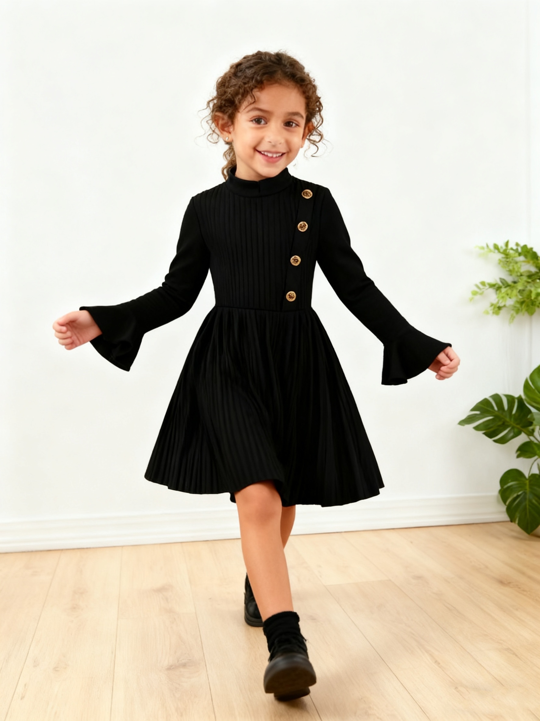 knee length long sleeve dress sold on Temu United States