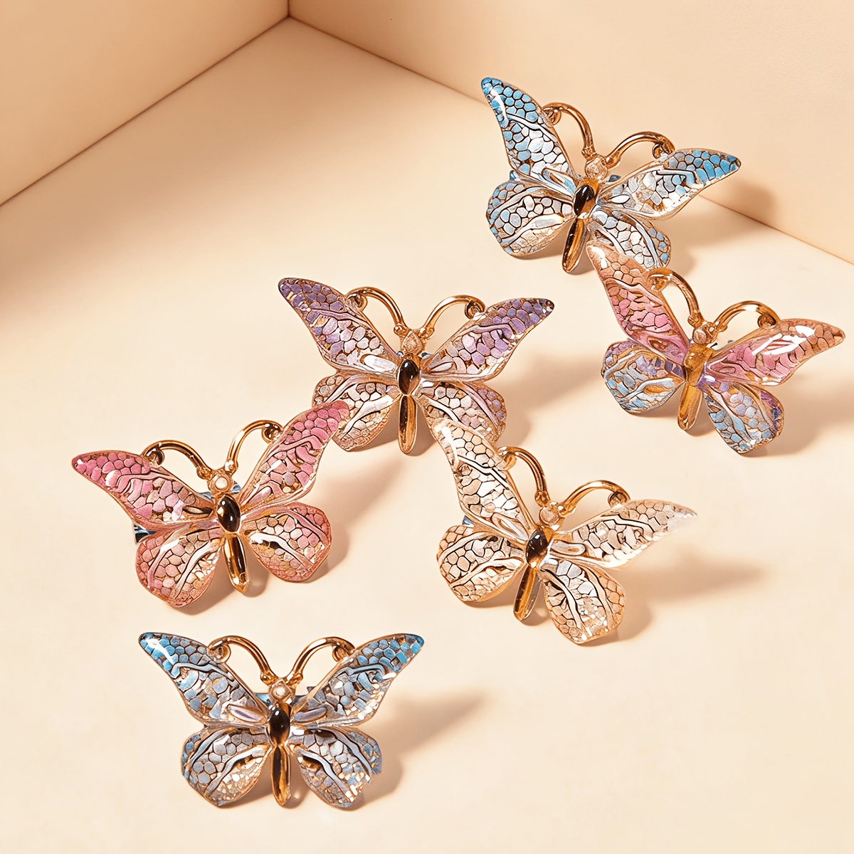 TEMU 6pcs Colorful Hair Clips, Fresh And Fashionable Dress-up Hair Additions, Colorful And Fashionable, Suitable For -up, Back-to- Gifts, Valentine's