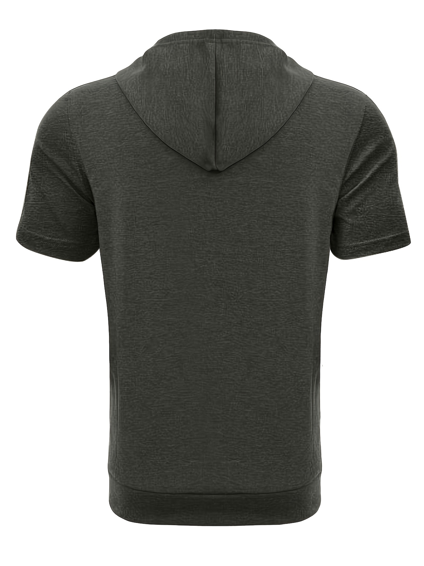 Casual Hoodies Plus Size Short Sleeve Zip Hoodie Men's Plus Size