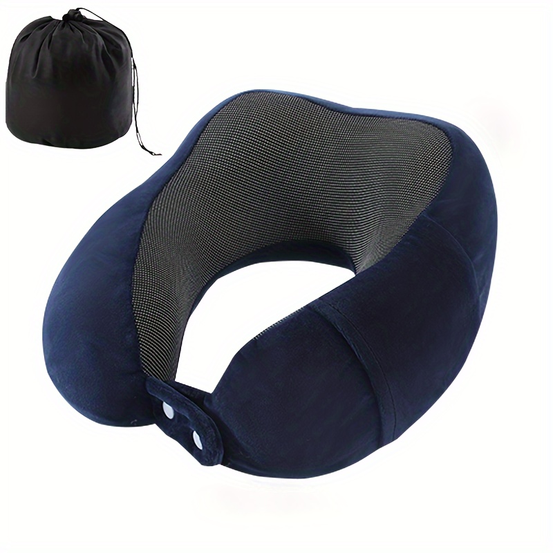 

U-shaped Memory Foam Travel Neck Pillow - Lightweight, Handwashable, Anti-allergenic, And Adjustable For Comfortable Travel