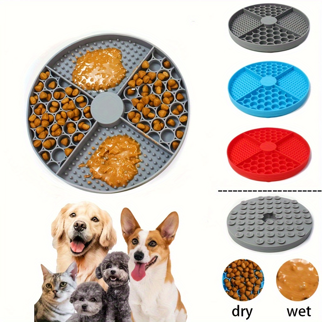 

Silicone Pet Lick Mat, Slow Feeder Dog Pad With Suction Cup, Stress Interactive Boredom For Dogs, Non-slip Food Mat For Dog Enrichment Feeding & Training