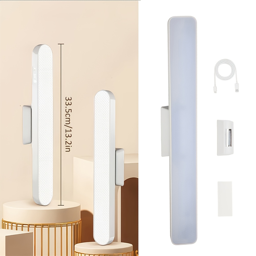 TEMU 1 Or 2pcs Rechargeable Usb Led Desk Lamp - 3 Color , Touch/remote Control No-drill Installation, Rotatable Angle, Ideal For Reading, Dimmable