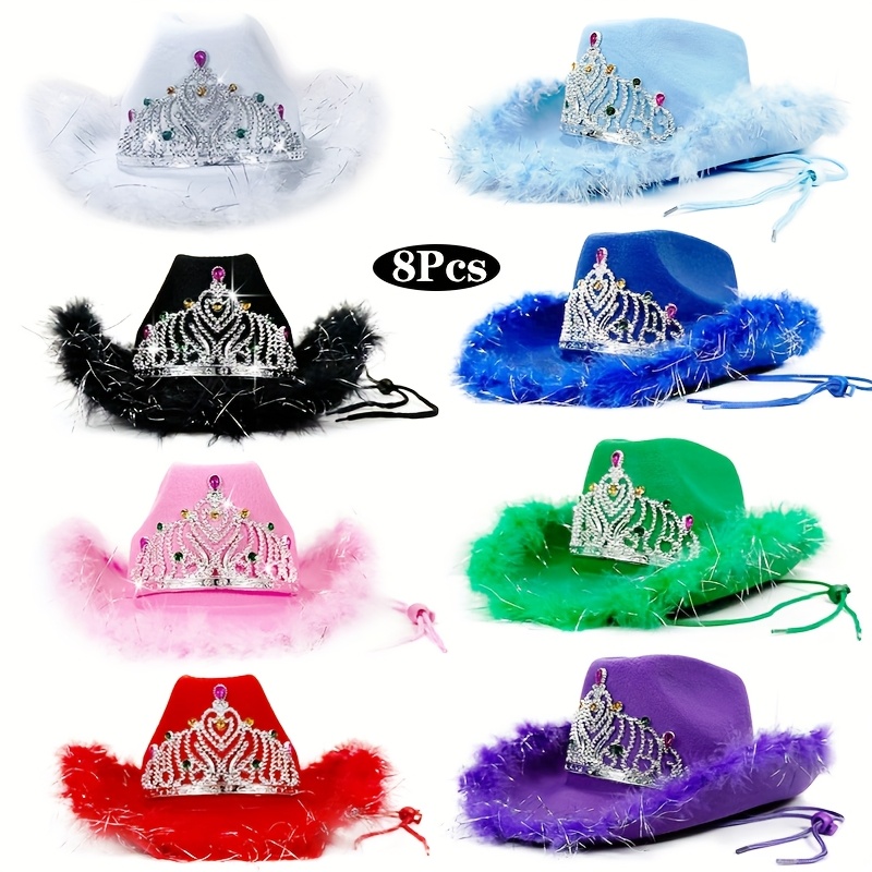 8pcs Party Hat Queen Multi-Piece Set for Carnival and Birthday Celebrations
