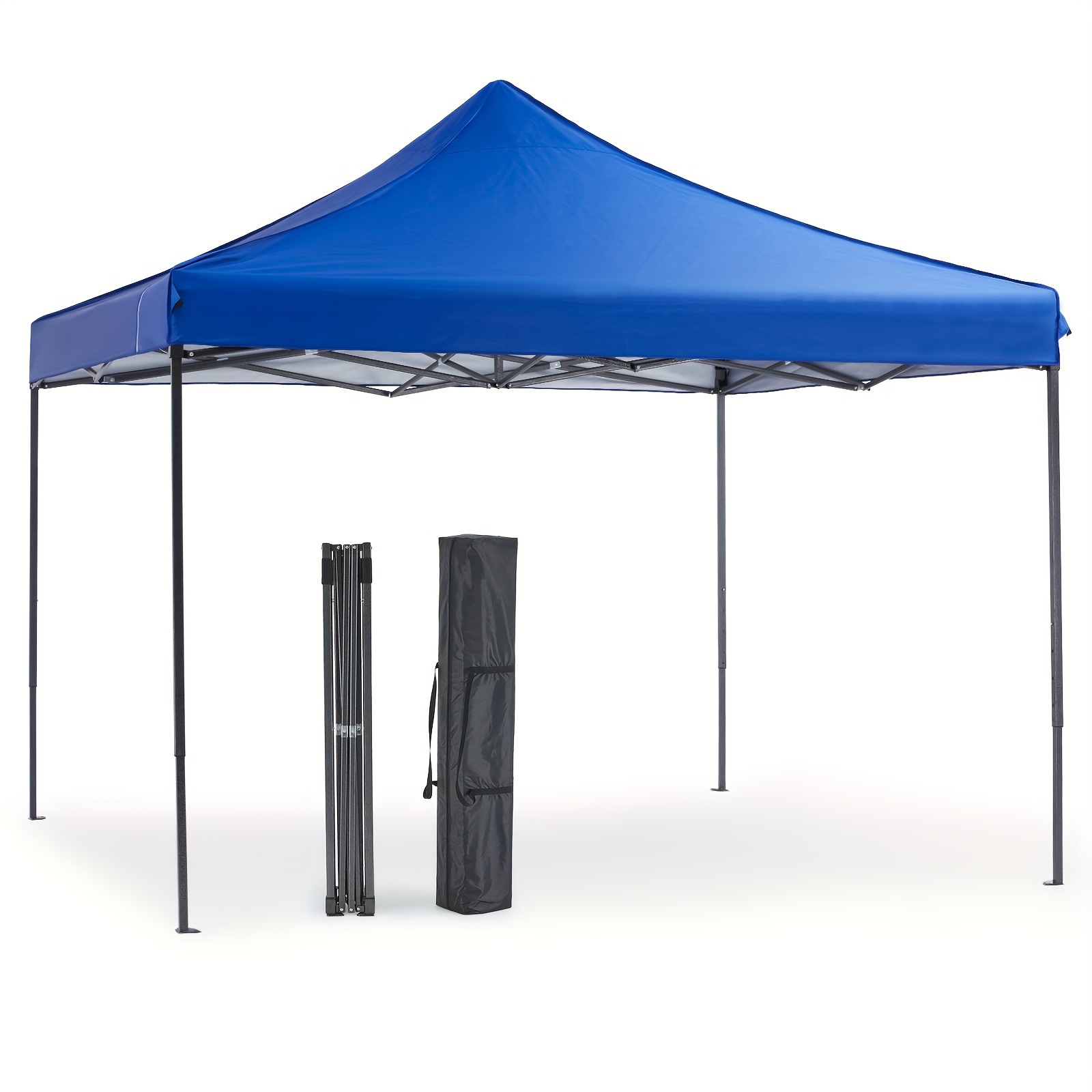 

Smug 10x10 Pop Up Canopy Outside Canopy, 1 Push Tent Canopy With Wheeled Carry Bag, Bonus 8 Stakes And 4 Ropes