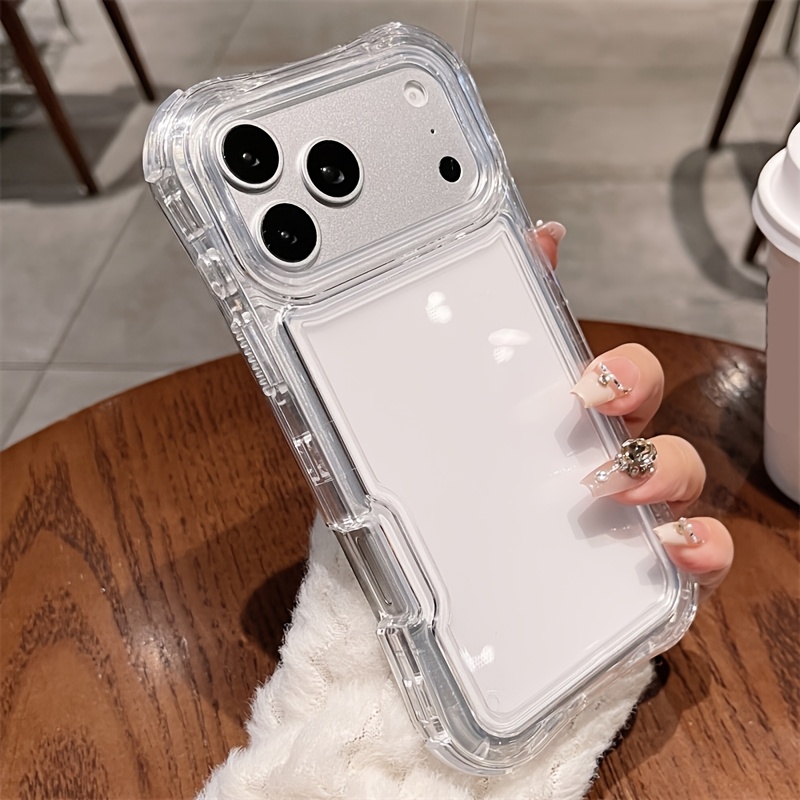 TEMU Funda para teléfono: 1 pieza de funda transparente de definición , resistente, gruesa, anticaídas y transparente para iPhone 18 Pro Max 18Pro 17