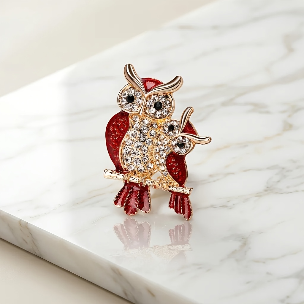 TEMU Broche elegante de estilo coreano, con aleación de y pedrería de strass , alfiler de moda para atuendos elegantes y joyería con temática de