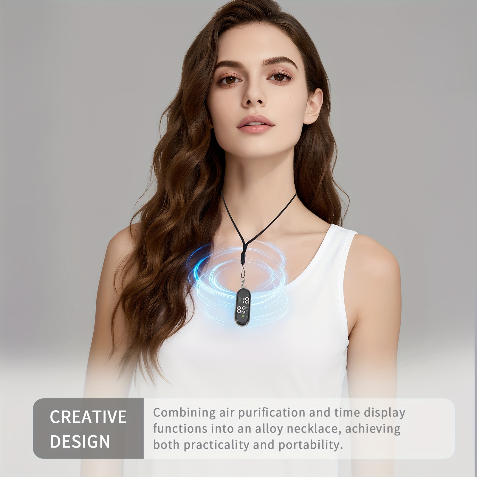 mens   necklace with   design operates   without   features a built in professional air purification system for   surrounding air cleaning womens high quality   necklace Product details 3