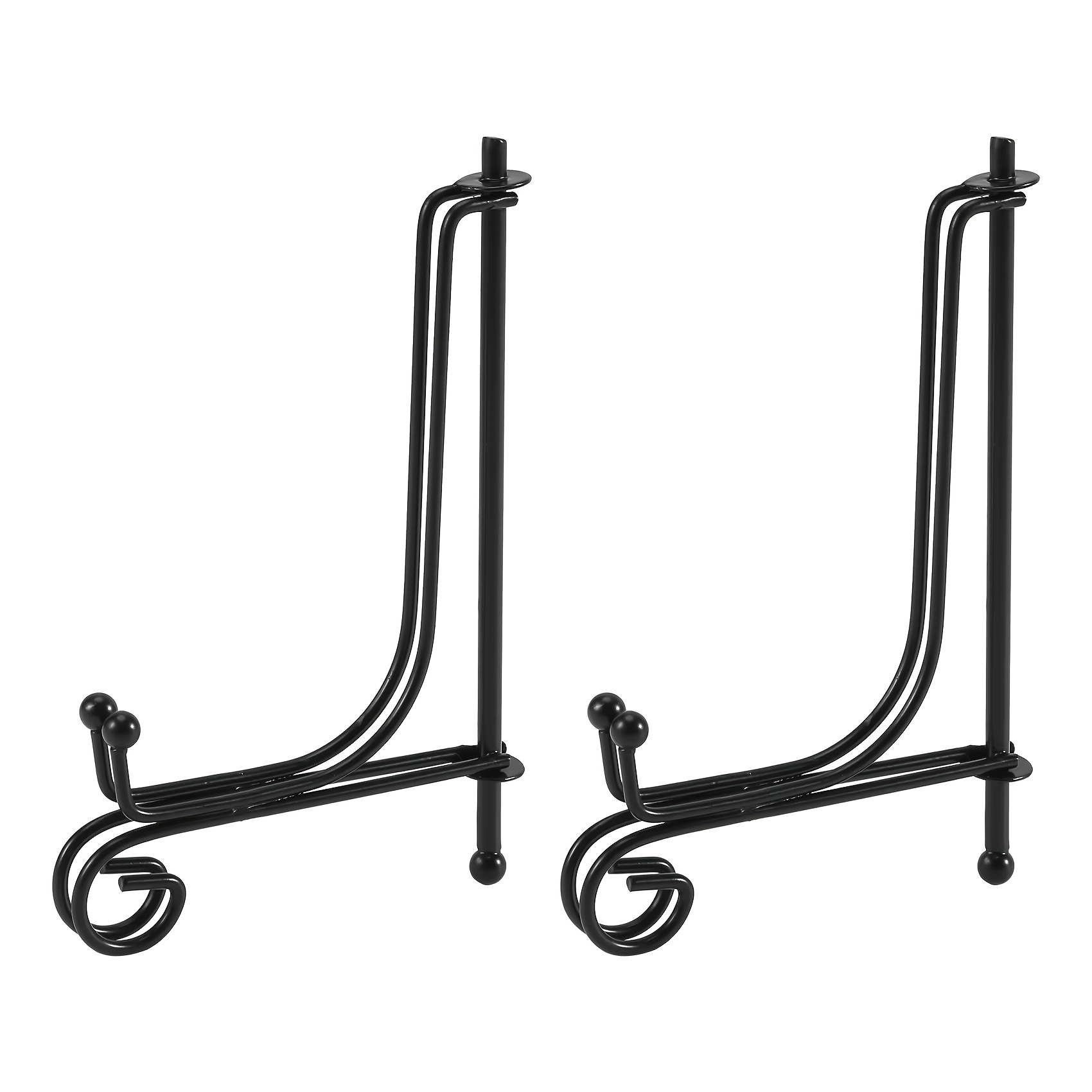 TEMU 2pcs Iron Display Stand Easel Plate Display Photo Holder Stand Displays Picture Frames Cookbooks Decorative Plates